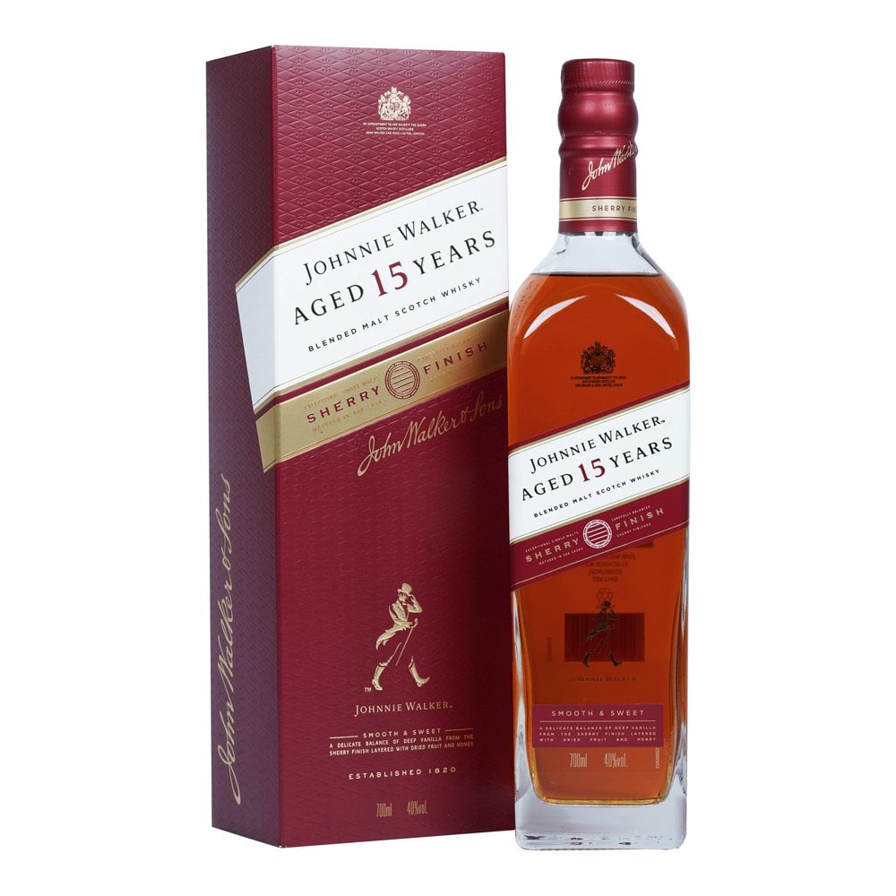 JOHNNIE WALKER BLACK LABEL 15Y SHERRY